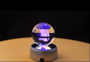 Crystal Ball Glass Figurine