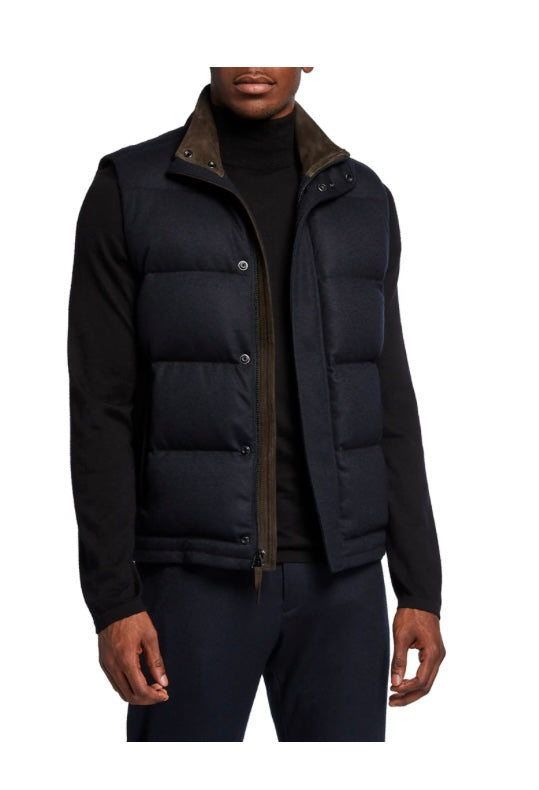 Suede Puffer Vest