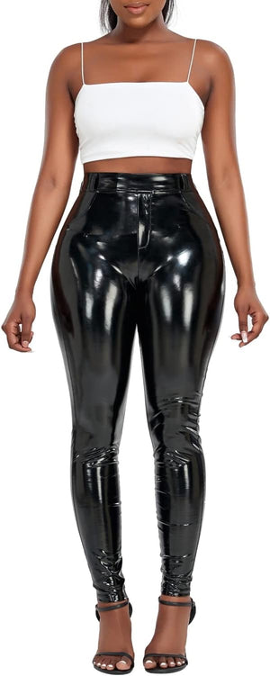 Shiny stretch pant