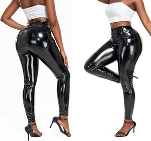 Shiny stretch pant