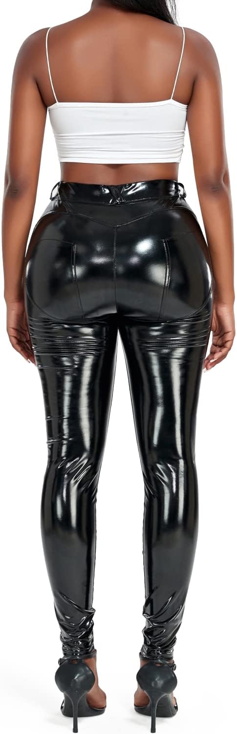 Shiny stretch pant