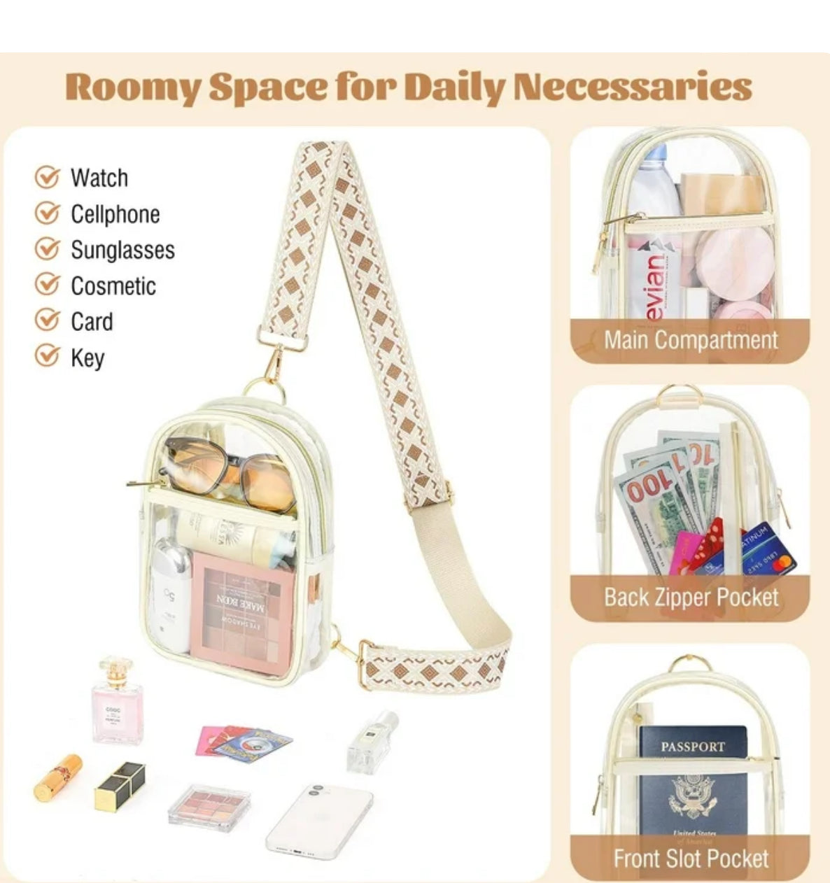 Clear Crossbody bag