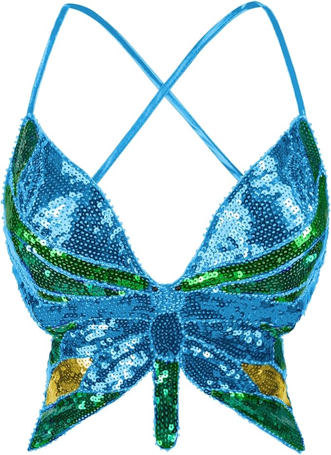 Butterfly sequins top